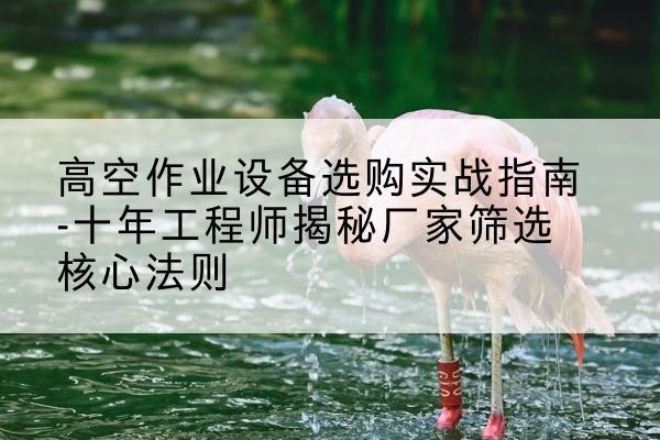 郓城剪叉式升降机厂家-高空作业设备选购实战指南-十年工程师揭秘厂家筛选核心法则