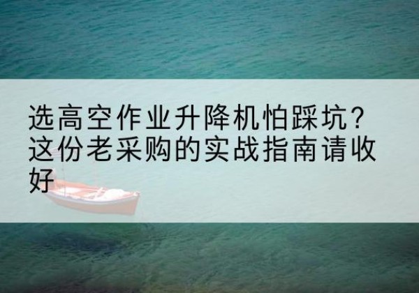 郓城高空作业升降机厂家推荐-选高空作业升降机怕踩坑？这份老采购的实战指南请收好
